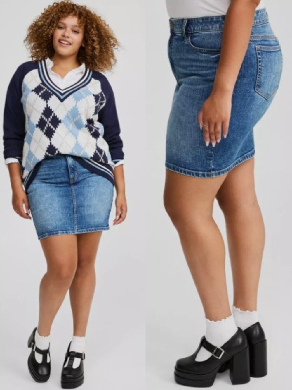 NWT Torrid Slayer Mini Vintage Stretch Denim Skirt Size 16